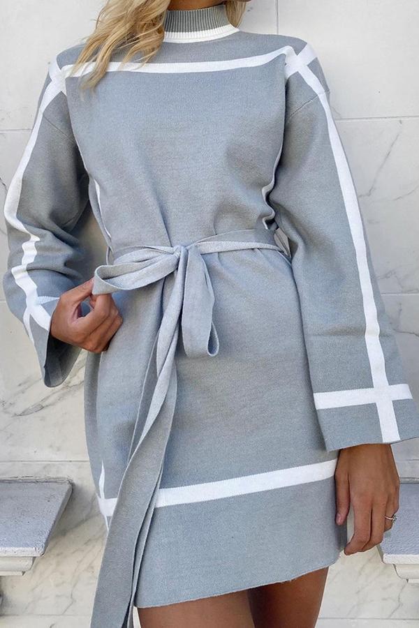Tie Front Sweater Dress