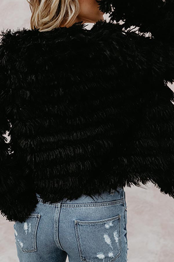 All-match Playful Fringed Fur Coat