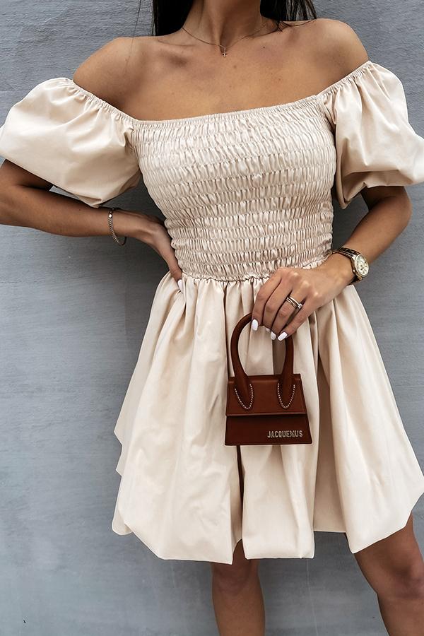 Puff Sleeve Mini Dress