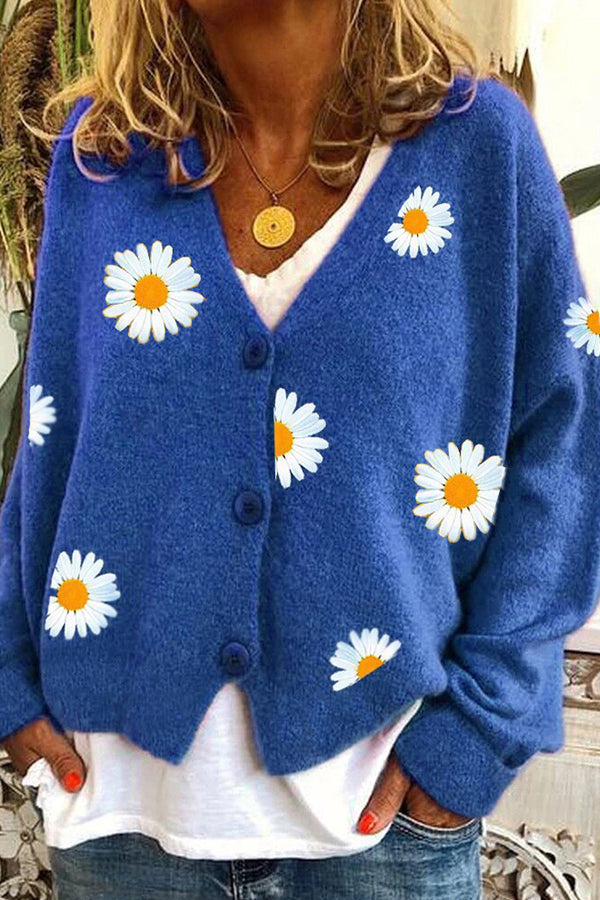 Youthful Print Long Sleeve Sweater