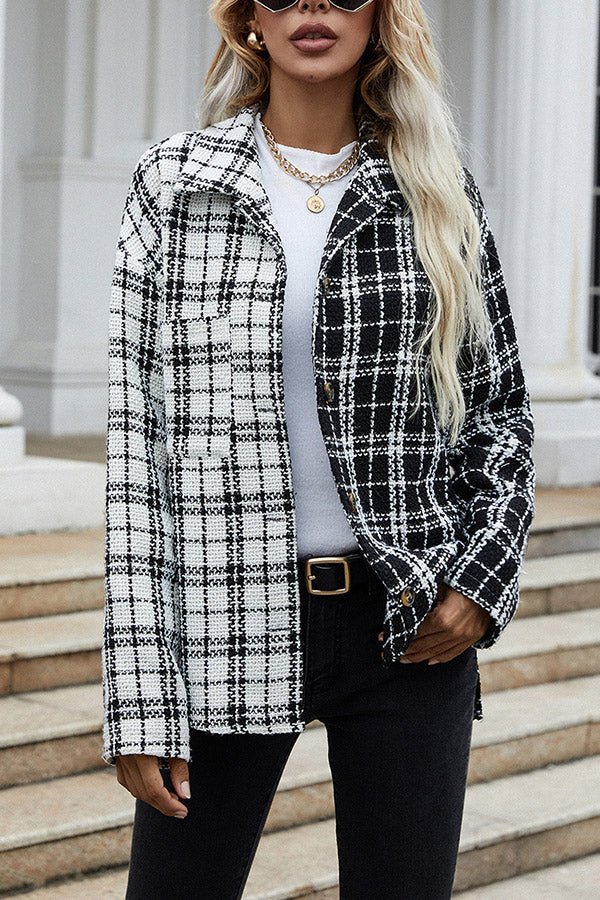 Plaid Cardigan Jacket