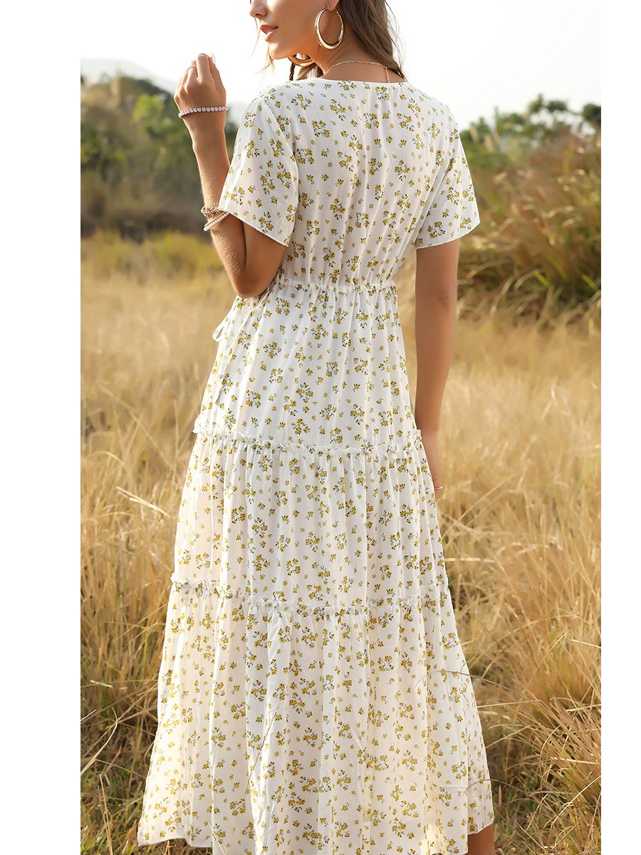 Bohemia Dress With Lotus Edge