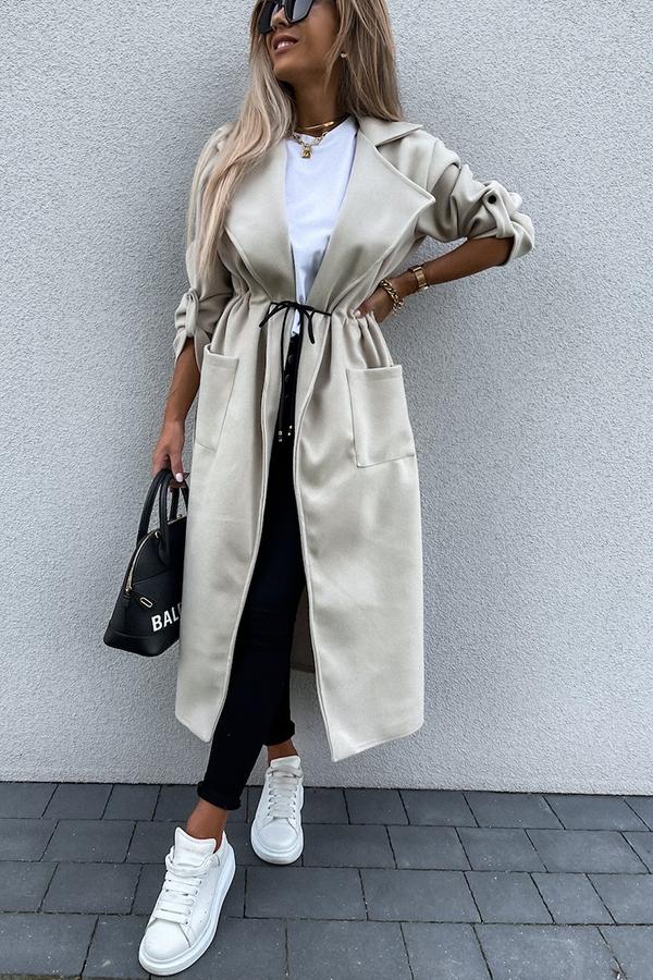 Drawstring Light Weight Coat