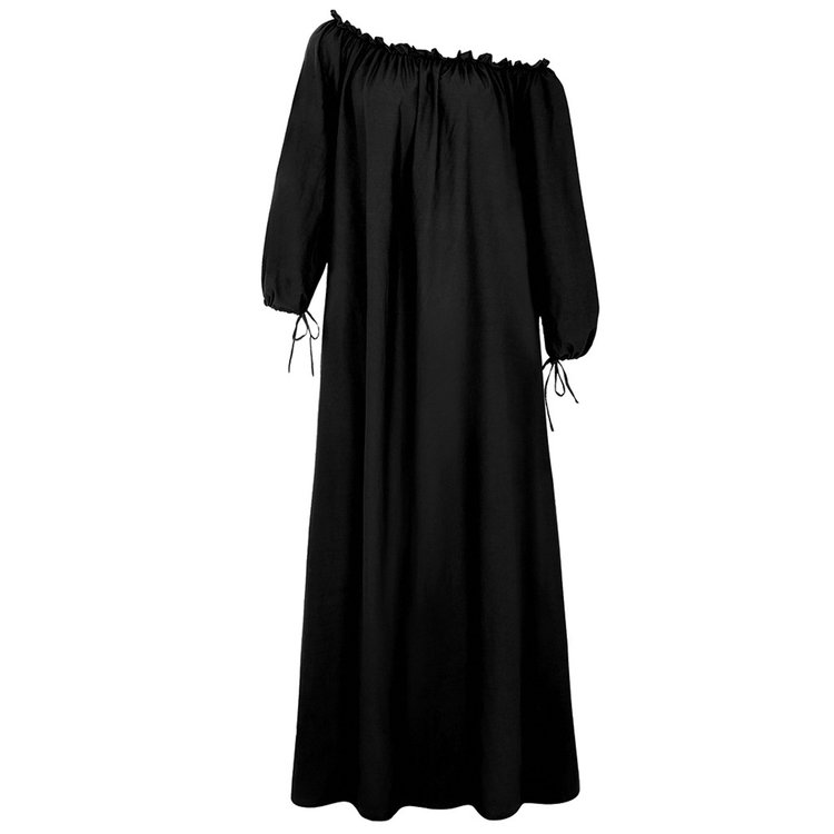 Casual Plus Size Solid Color Strapless Dress