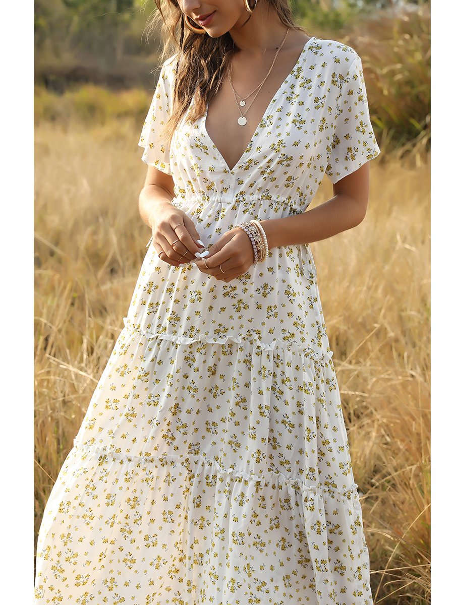 Bohemia Dress With Lotus Edge