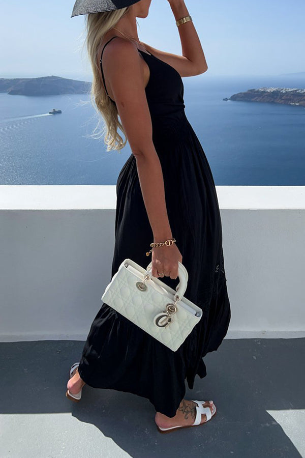 Sexy Holiday Lace Patchwork Sling Dress