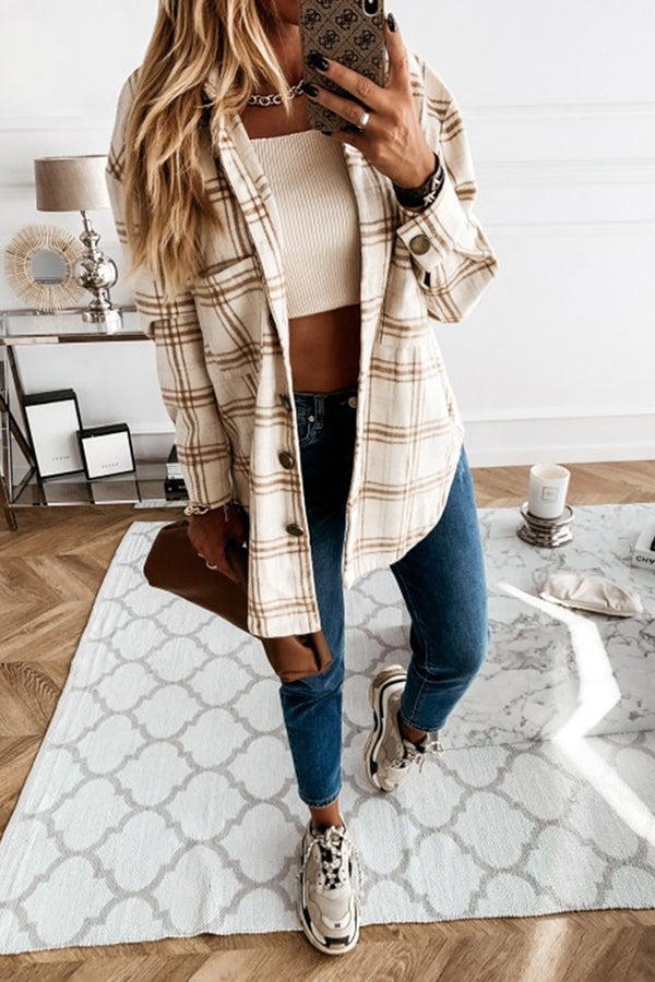The Rocky Mountain Brown/Cream Plaid Shacket