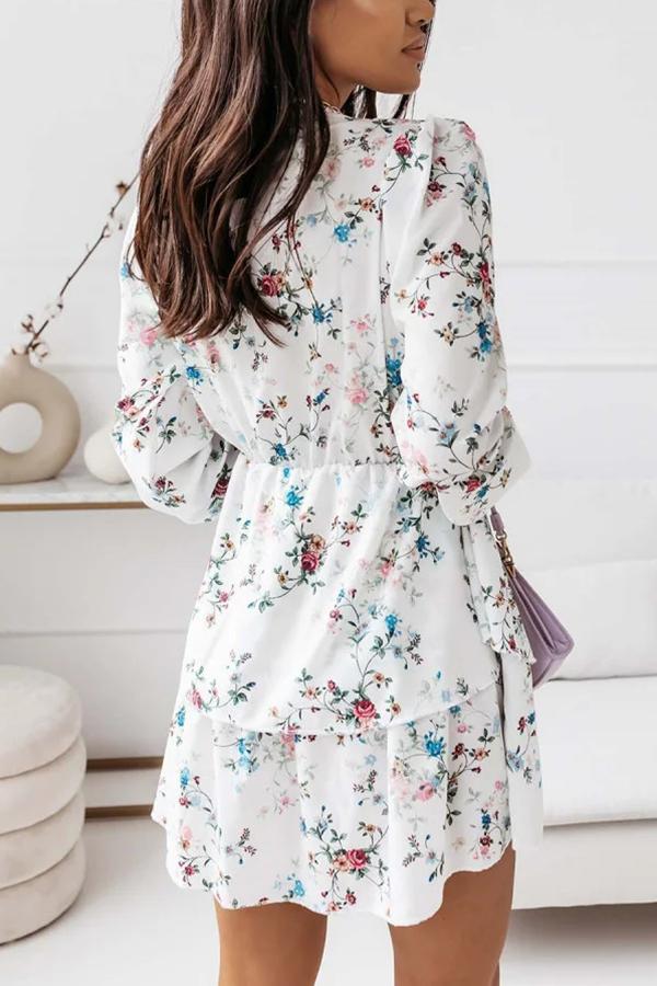 Floral Tiered Mini Dress