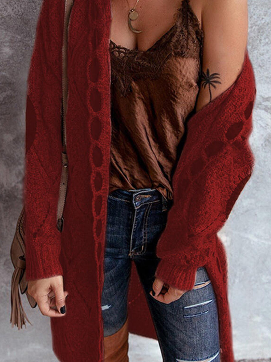Hooded Knitted Cardigan