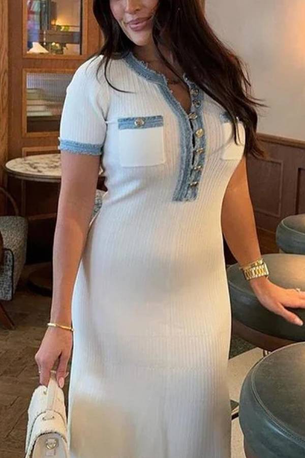 Alecia Ribbed Midi Dress