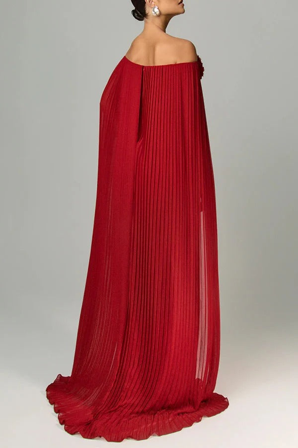 Sophia Off-Shoulder Drape Dress