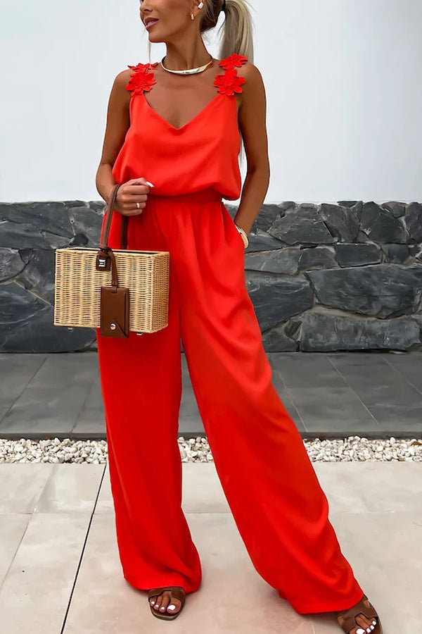 Sleeveless Pocket Bodysuit with Straps