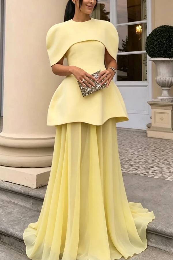 Celeste Capelet Overlay Two-Piece Set
