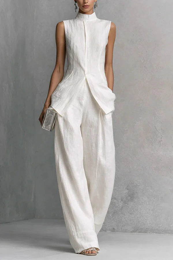 Soren Sleeveless Tailored Trouser Two-Piece Set