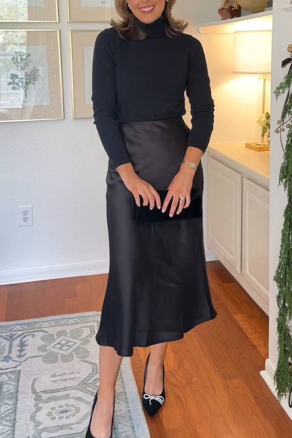 Basic turtleneck knit sweater
