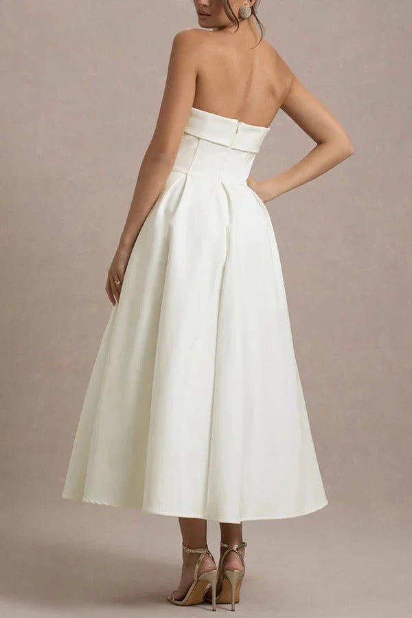 Celine Strapless Midi Dress