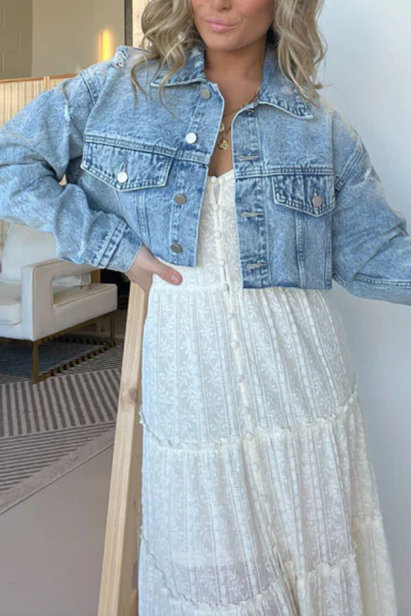 Chic Cropped Denim Jacket