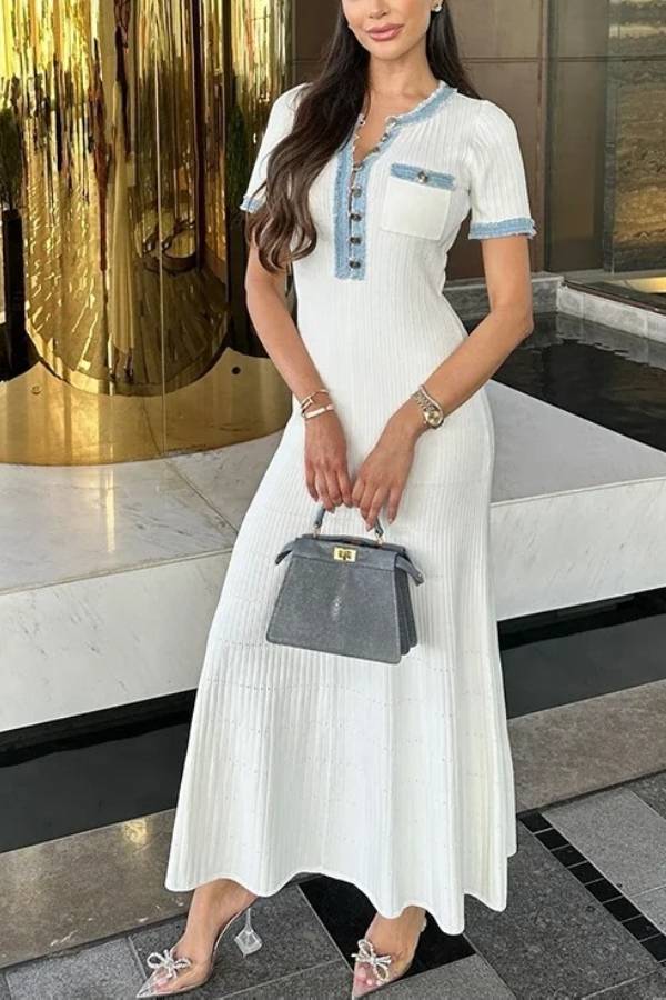 Alecia Ribbed Midi Dress