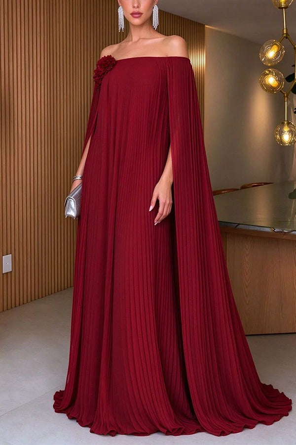 Sophia Off-Shoulder Drape Dress