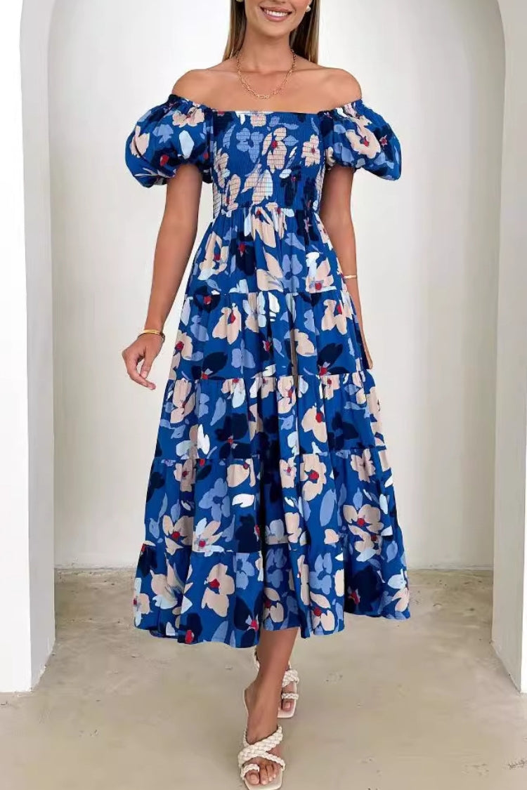 One-shoulder holiday sexy loose dress