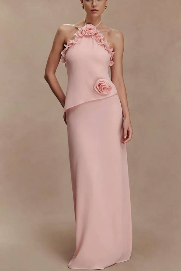 Dolce Vita Ruffled Floral Maxi Dress