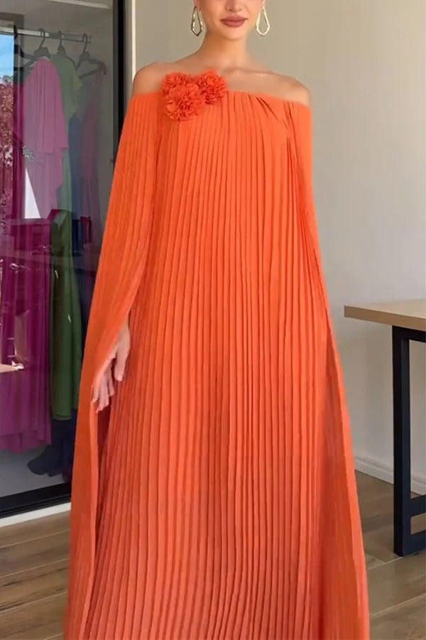 Sophia Off-Shoulder Drape Dress