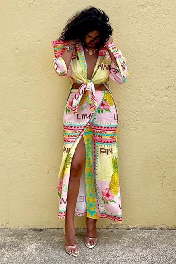 Chic Graffiti printing 2 pieces Set