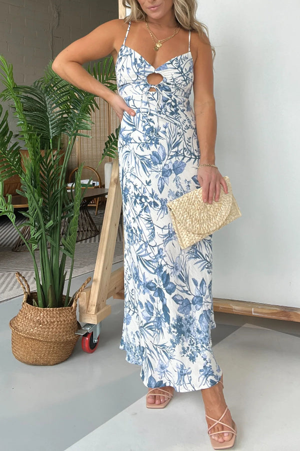 All My Life Floral Midi Dress Blue
