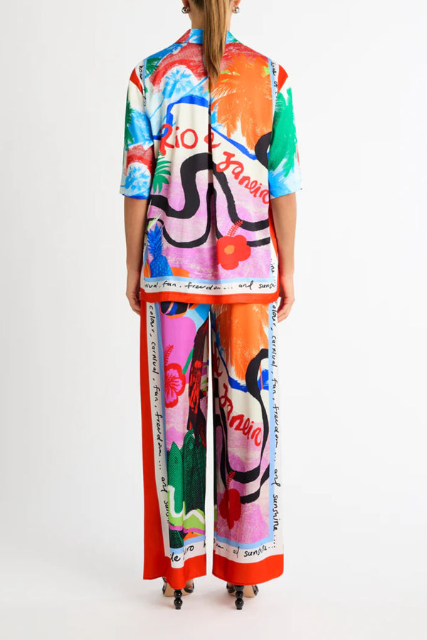 Stylish Graffiti Printing 2 Pieces Set