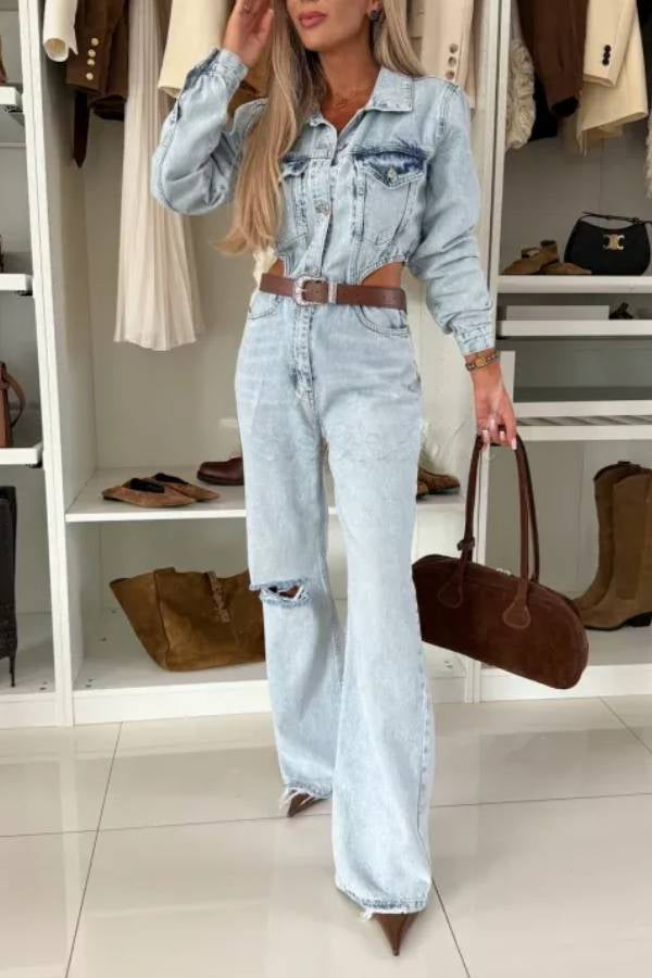 LOLA BLUE DENIM OVERALL