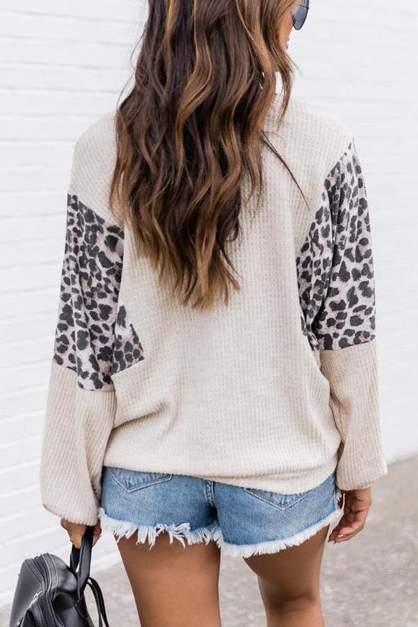 Animal Print Waffle Top