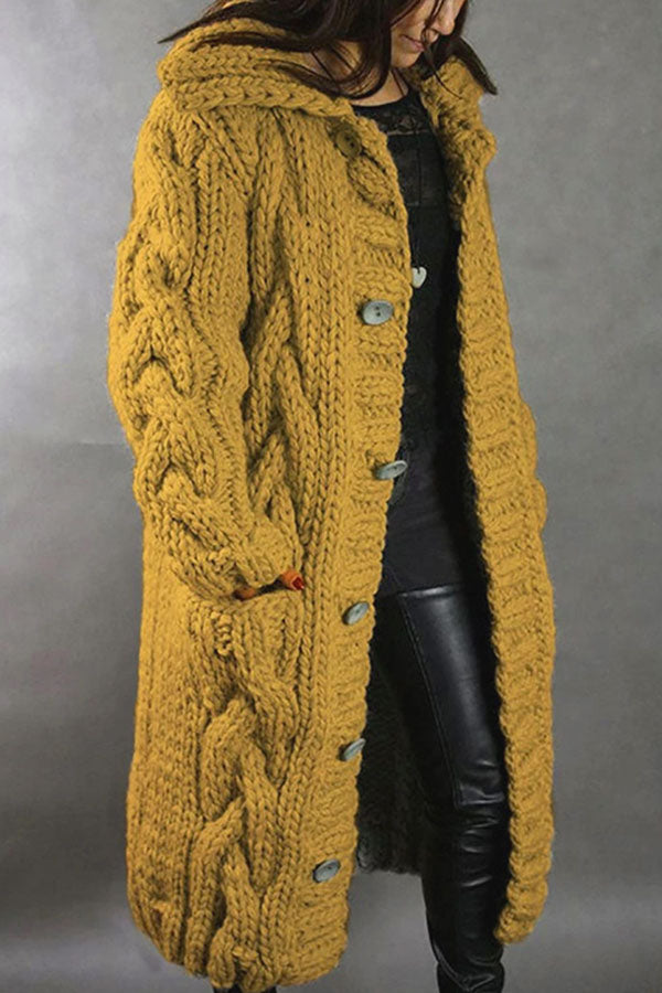 CARDIGAN CHUNKY OVERSIZED STYLE LONG COAT
