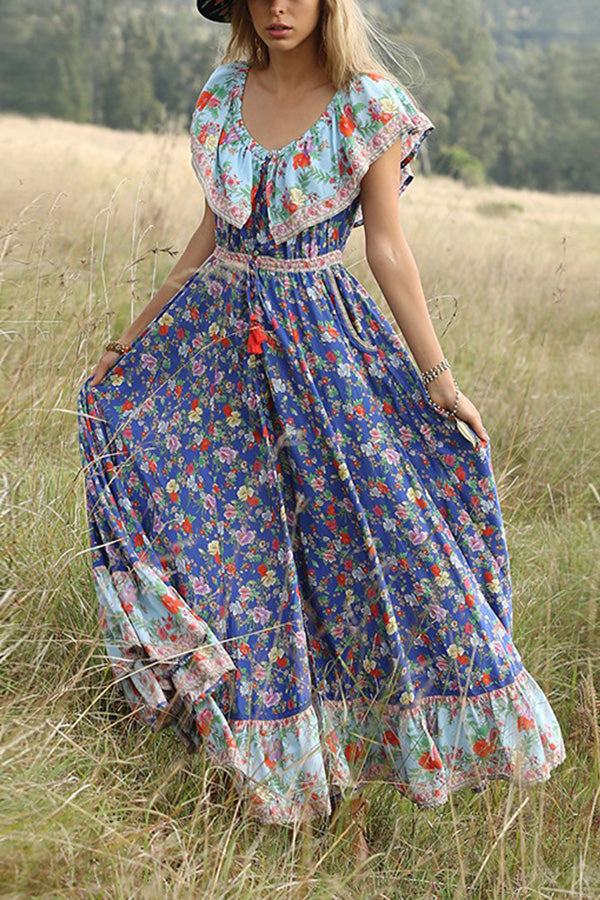 Vacation Sexy Off-the-shoulder Printed Dress