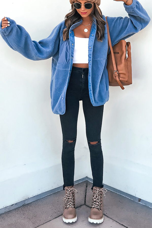 Pocketed Fleece Jacket