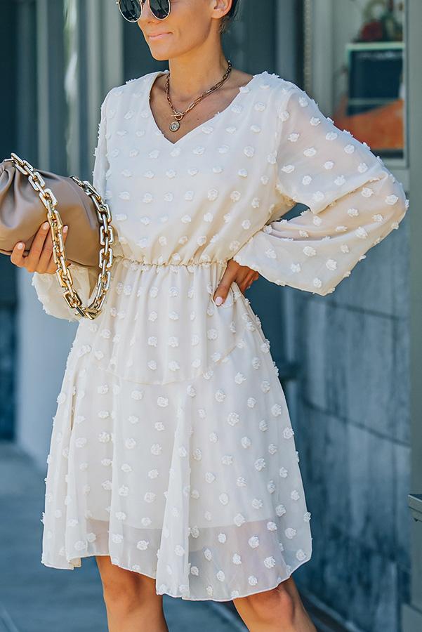 Hope You Dance Gathered Polka Dot Dress