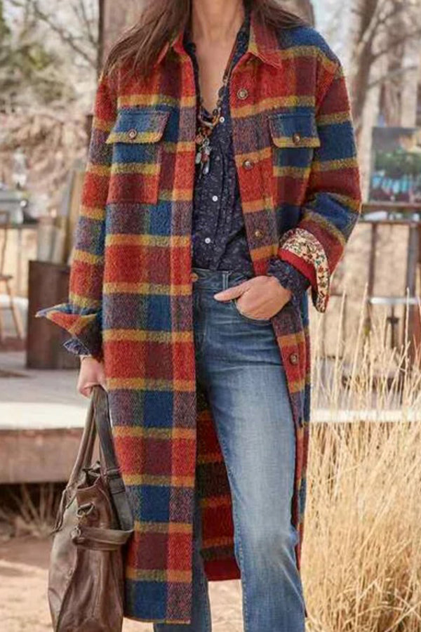 Check Long Coat
