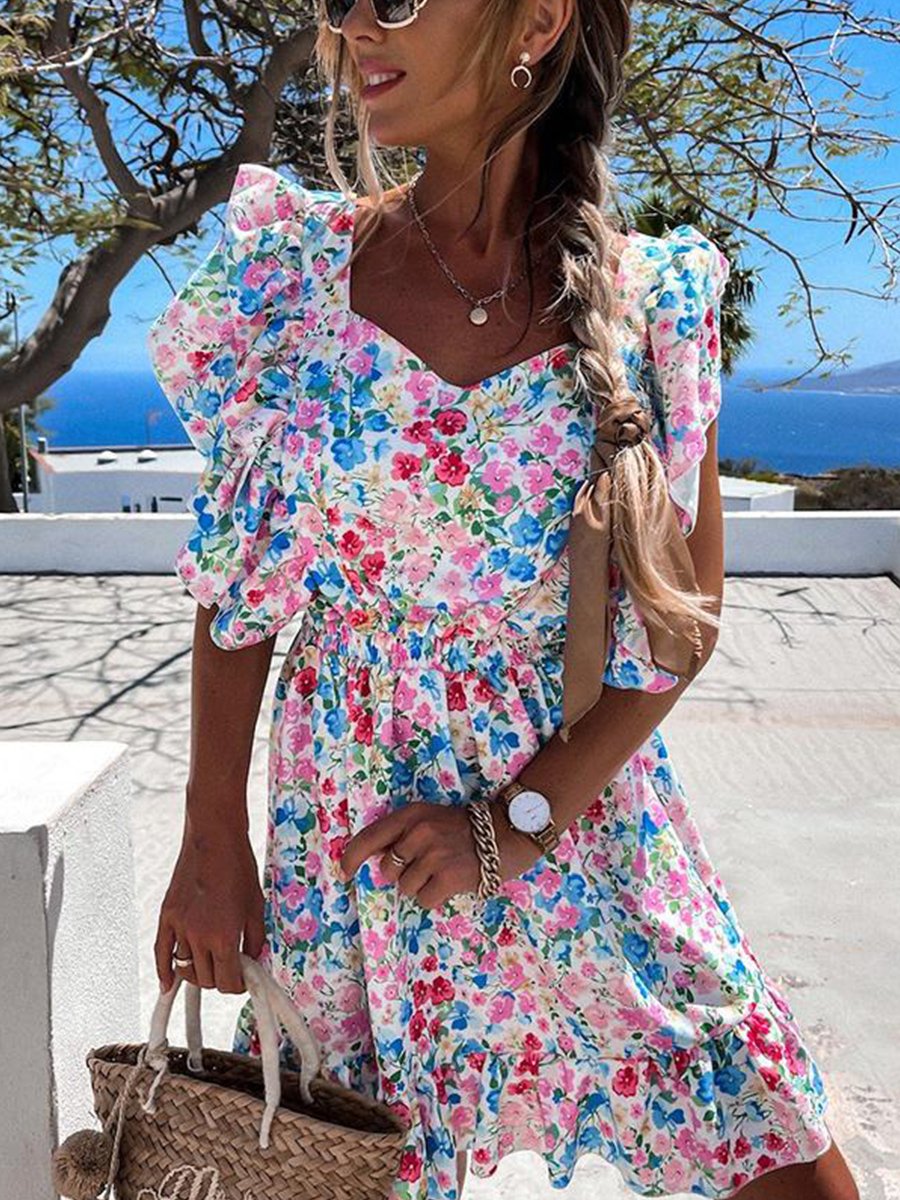 Beachside Dreaming Floral Mini Dress