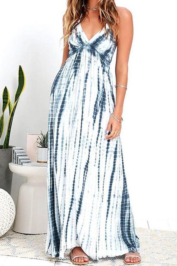 Bohemian Sling V-neck Long Dress
