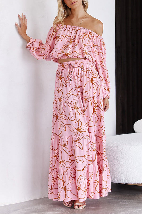 Pink Floral Slip-Neck Suit