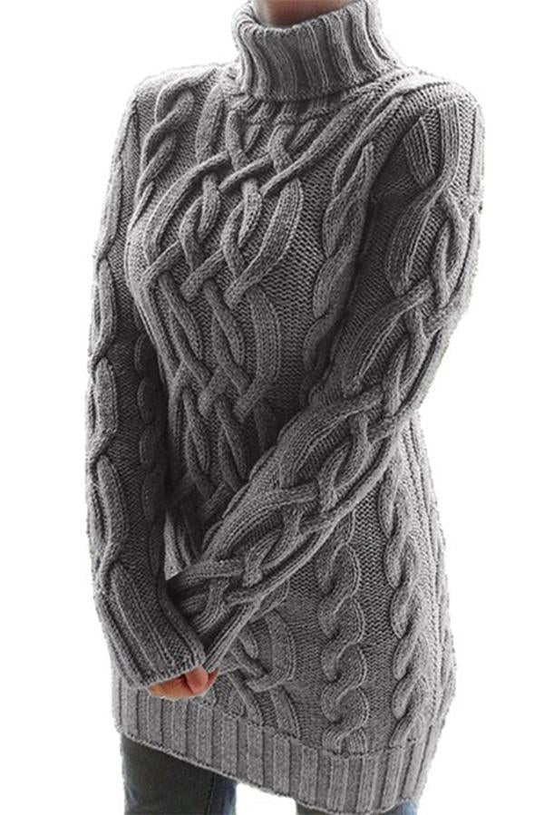 Thick Line Twist Sweater Dress