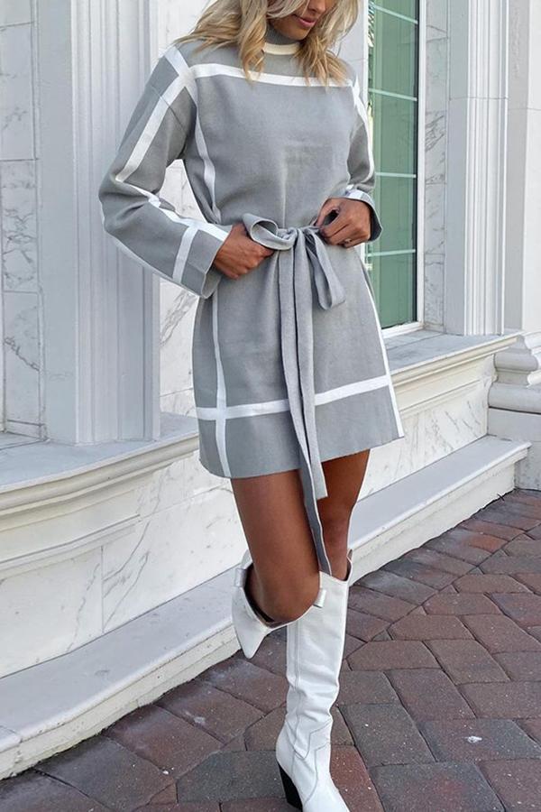 Tie Front Sweater Dress