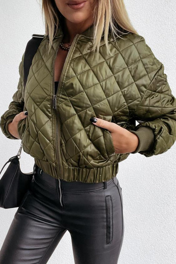 Quilted Cotton Plaid Jacket