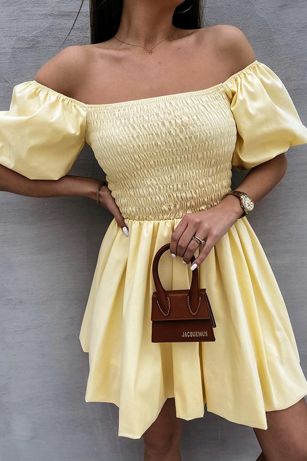 Puff Sleeve Mini Dress