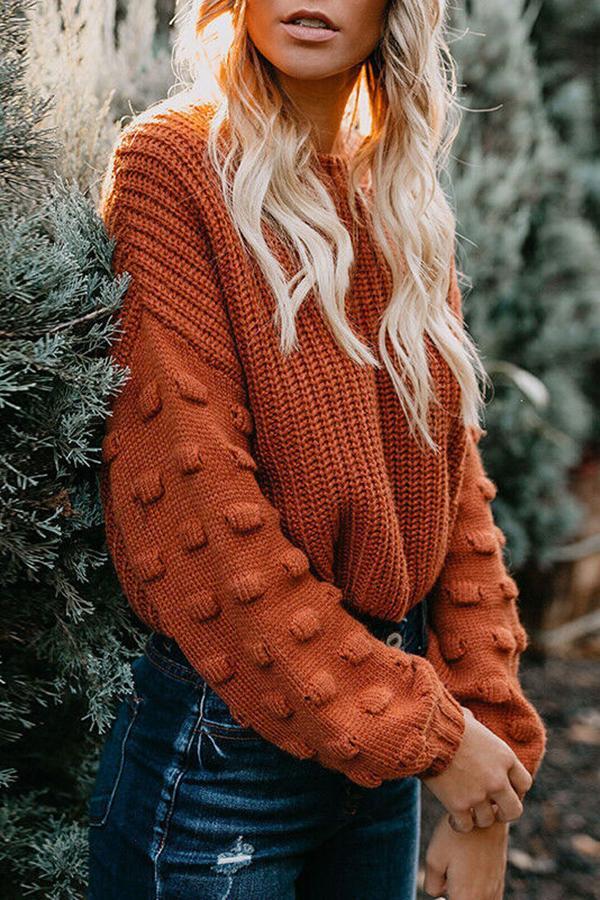 Loose Puff Sleeve Sweater