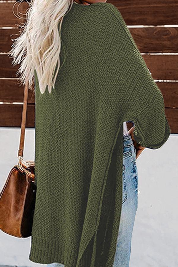 Casual Long Sleeve Knit Cardigan