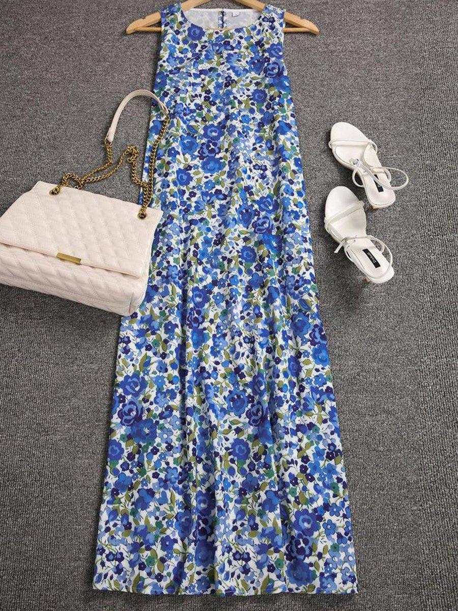 Put Your Records On Floral Print Dress