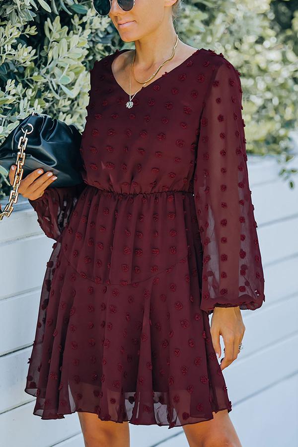 Hope You Dance Gathered Polka Dot Dress