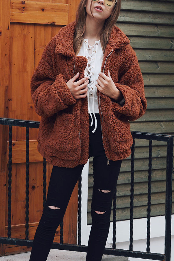 Casual Plush Loose Coat