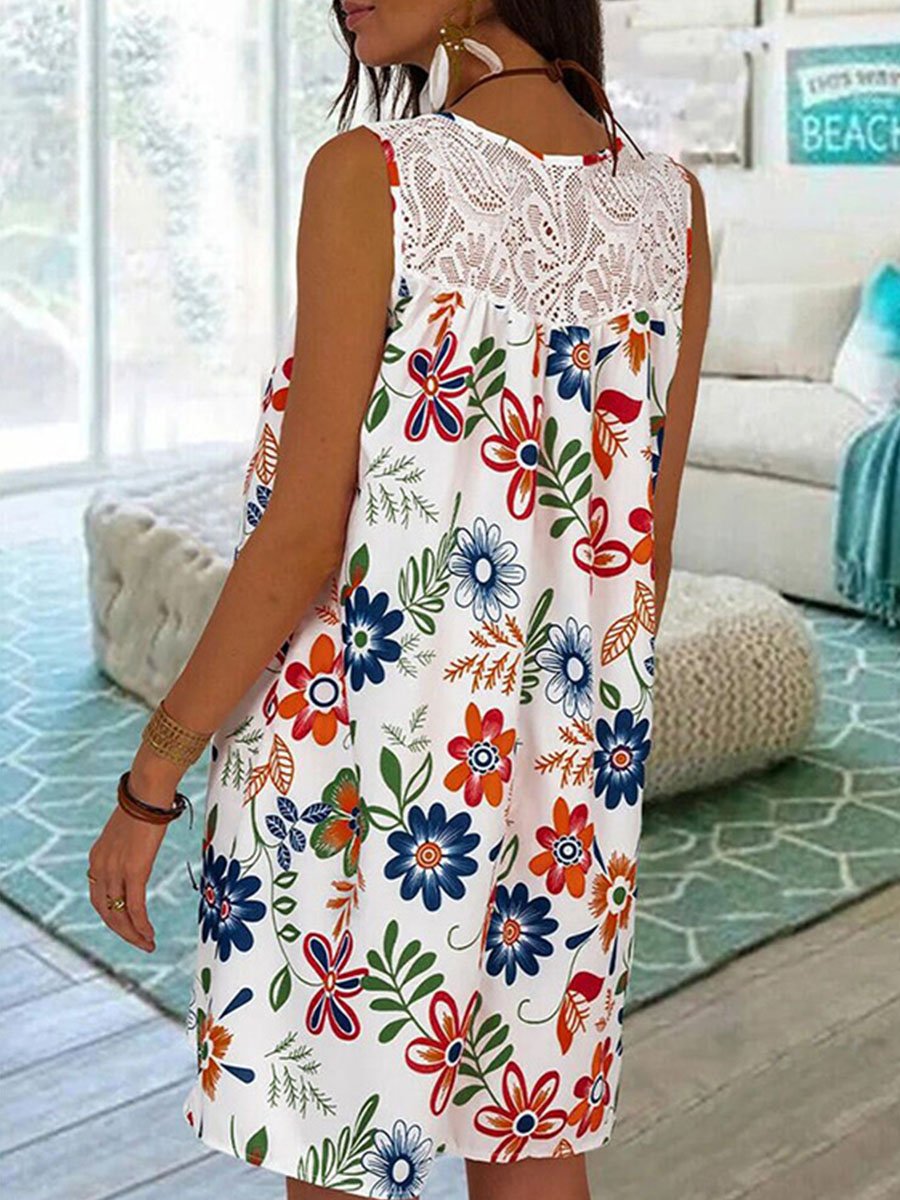 Lace Printed Dress