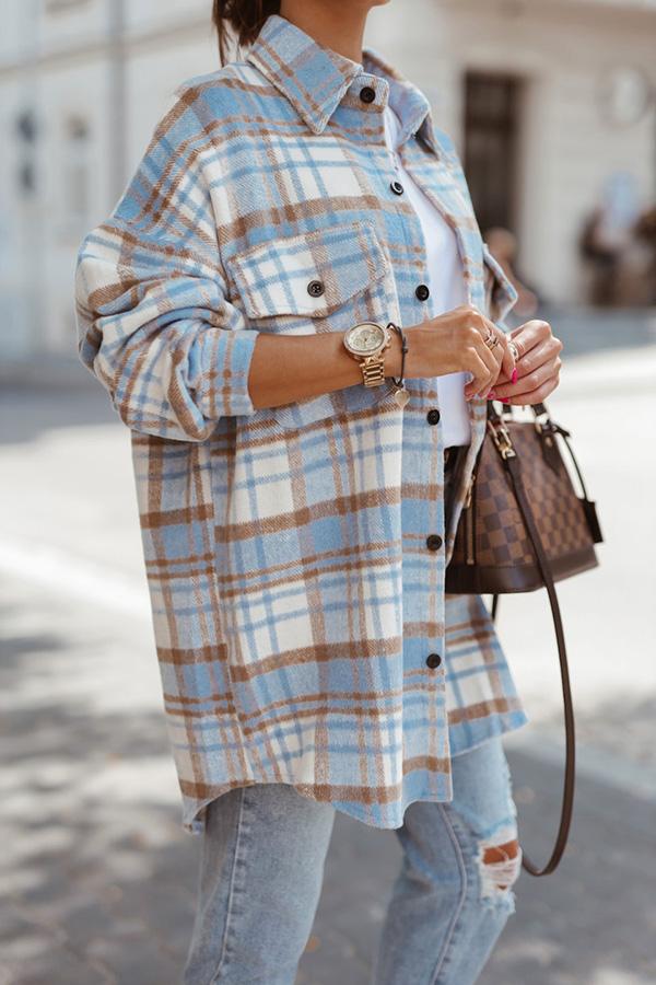 Check Oversized Plaid Shacket